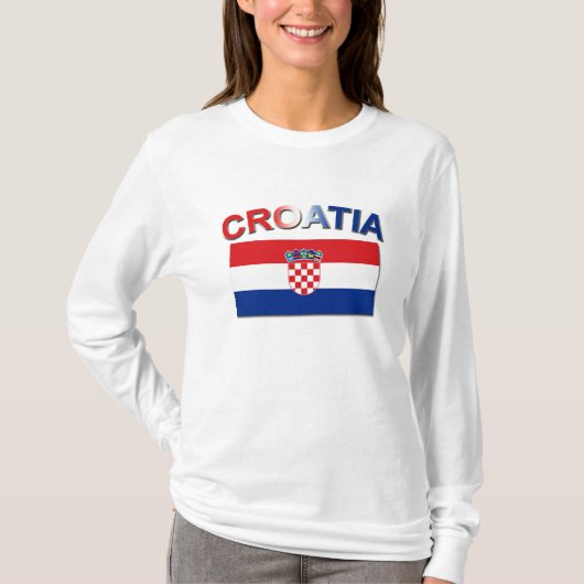 Kroatische vlag 2 t-shirt (Voorkant)