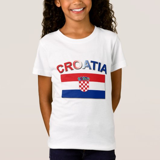 Kroatische vlag 2 t-shirt (Voorkant)