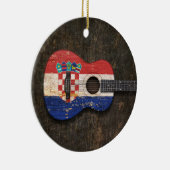 Kroatische vlag akoestische gitaar keramisch ornament (Rechts)