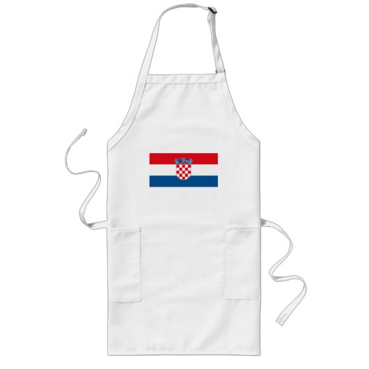 Kroatische vlag Apron Lang Schort (Voorkant)