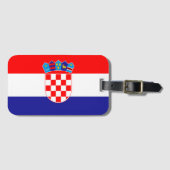 Kroatische vlag bagagelabel (Voorkant (horizontaal))