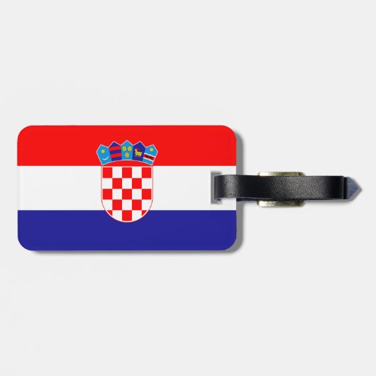 Kroatische vlag bagagelabel (Achterkant horizontaal)