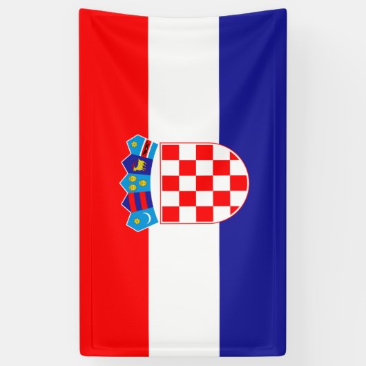 Kroatische vlag Banner (Verticaal)