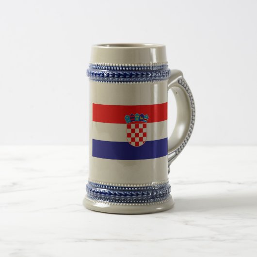 Kroatische vlag bierpul (Voorkant rechts)
