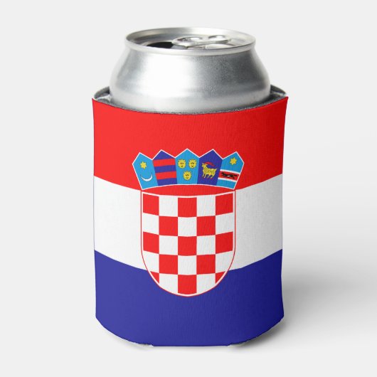 Kroatische vlag blikjeskoeler (Blikje Voorkant)