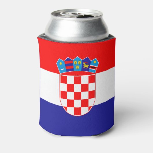 Kroatische vlag blikjeskoeler (Blikje Achterkant)