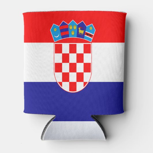 Kroatische vlag blikjeskoeler (Voorkant)