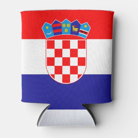 Kroatische vlag blikjeskoeler (Voorkant)