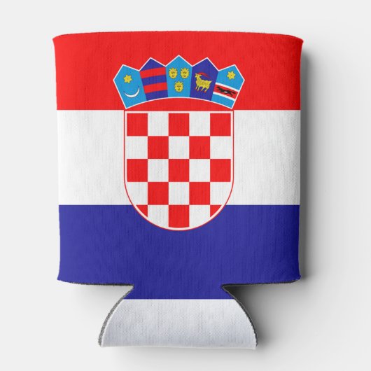 Kroatische vlag blikjeskoeler (Achterkant)