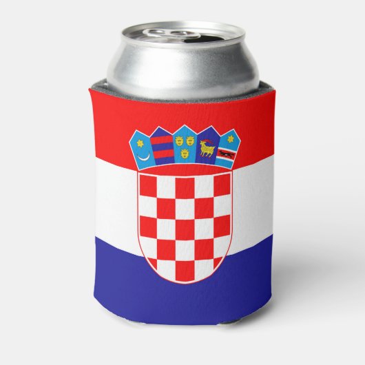 Kroatische vlag blikjeskoeler (Blikje Achterkant)