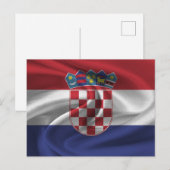 Kroatische vlag briefkaart (Voorkant / Achterkant)