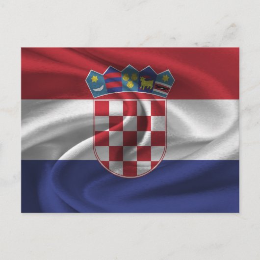 Kroatische vlag briefkaart (Voorkant)
