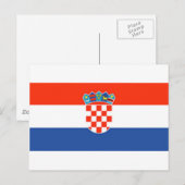 Kroatische vlag briefkaart (Voorkant / Achterkant)