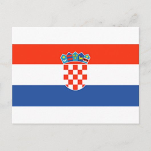 Kroatische vlag briefkaart (Voorkant)