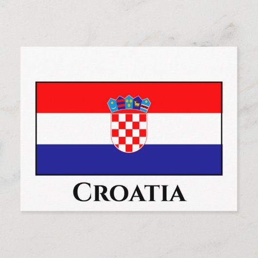 Kroatische vlag briefkaart (Voorkant)
