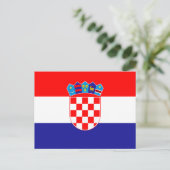 Kroatische vlag briefkaart (Staand voorkant)