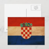 Kroatische vlag briefkaart (Voorkant / Achterkant)
