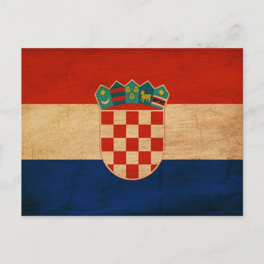 Kroatische vlag briefkaart (Voorkant)