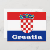 Kroatische vlag briefkaart (Voorkant / Achterkant)