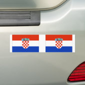 Kroatische vlag bumpersticker (Op auto)