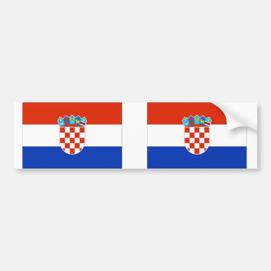 Kroatische vlag bumpersticker (Voorkant)