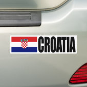Kroatische vlag bumpersticker (Op auto)