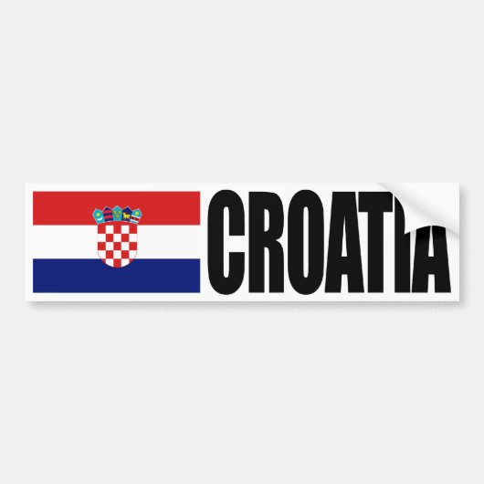 Kroatische vlag bumpersticker (Voorkant)