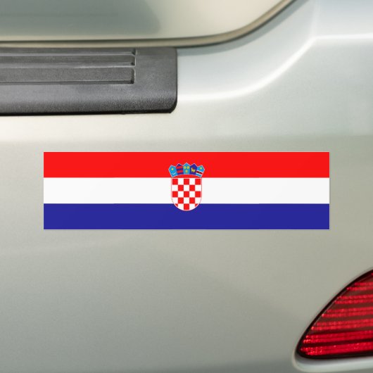 Kroatische vlag bumpersticker (Op auto)