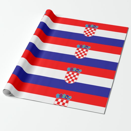 Kroatische vlag cadeaupapier (Uitgerold)