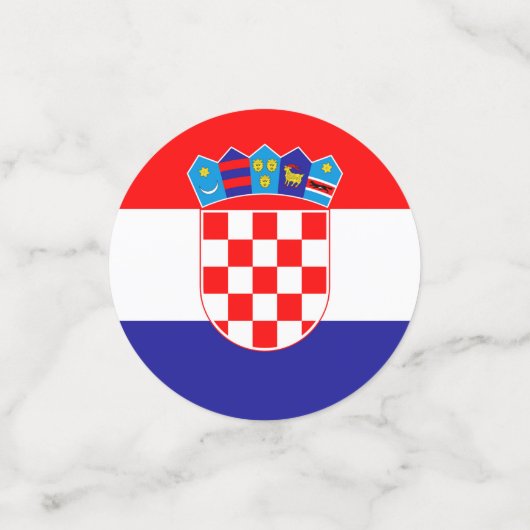 Kroatische vlag confetti (Kleine voorkant)