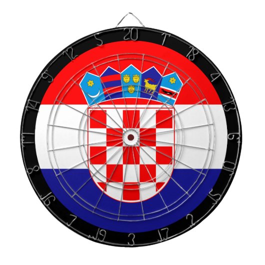 Kroatische vlag-dartboard en darts/game-board dartbord (Voorkant)