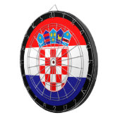 Kroatische vlag-dartboard en darts/game-board dartbord (Voorkant Rechts)