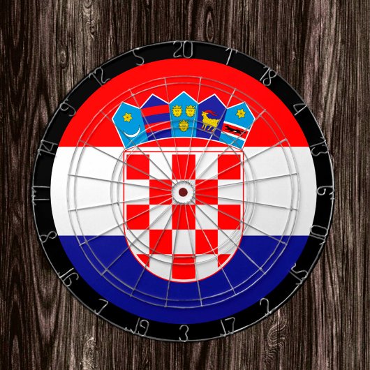 Kroatische vlag-dartboard en darts/game-board dartbord