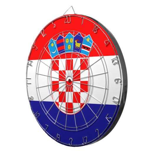 Kroatische vlag dartbord (Voorkant Rechts)