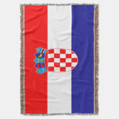Kroatische vlag deken (Voorkant Verticaal)