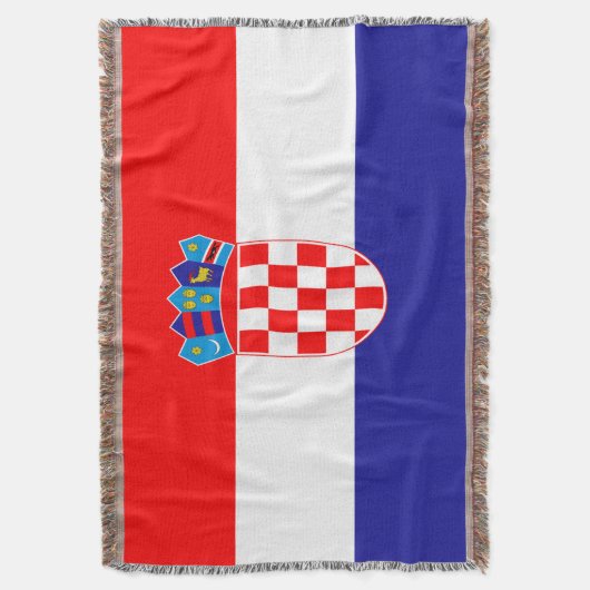 Kroatische vlag deken (Voorkant Verticaal)