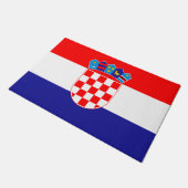 Kroatische vlag deurmat (Schuin)