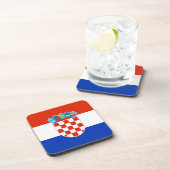 Kroatische vlag drankjes onderzetter (Rechterzijde)