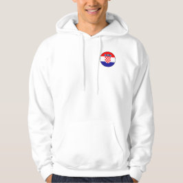 Kroatische vlag Eenvoudig rond pictogram Hoodie