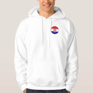 Kroatische vlag Eenvoudig rond pictogram Hoodie