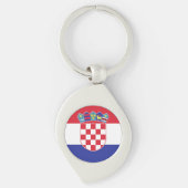 Kroatische vlag Emblem Sleutelhanger (Voorkant)