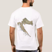 Kroatische vlag en kaart T-Shirt (Achterkant)