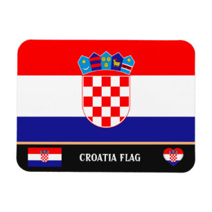 Kroatische vlag en Kroatië reizen, vakantie/sport Magneet