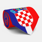 Kroatische vlag en Kroatië reizen, zakendoen en sp Stropdas (Opgerold)