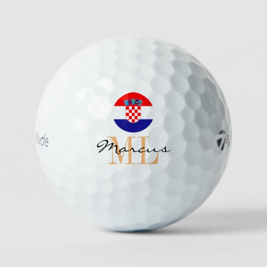 Kroatische vlag en Kroatische Golf Balls Golfballen (Voorkant)