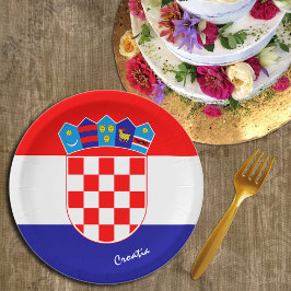 Kroatische vlag en Kroatische partij patriotten/sp Papieren Bordje