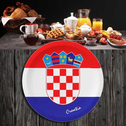 Kroatische vlag en Kroatische partij patriotten/sp Papieren Bordje
