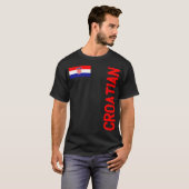 Kroatische vlag en Kroatische roots T-shirt (Voorkant volledig)