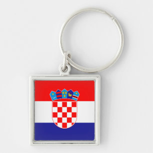 Kroatische vlag en Kroatische vakantie, reizen/spo Sleutelhanger