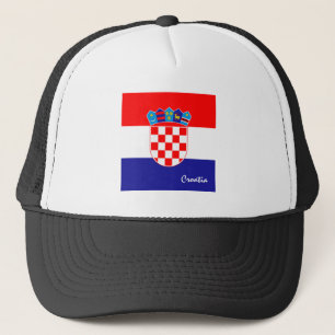 Kroatische vlag en Kroatische vakantie-/sportfans Trucker Pet